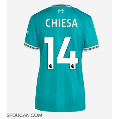 Zenski Nogometni Dres Liverpool Federico Chiesa #14 Rezervni 2025-26 Kratak Rukav Zenski Nogometni Dres Liverpool Federico Chiesa #14 Rezervni 2025-26 Kratak Rukav